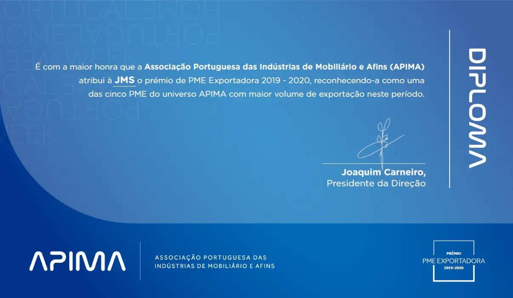Diploma exportadores do universo APIMA - 1658358000